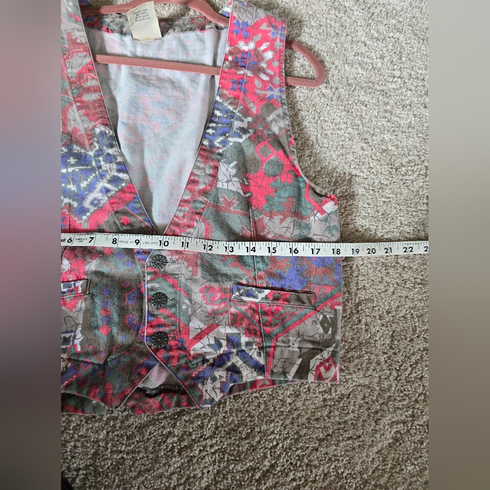 Chicos 10 years cotton Hippie bohemian vest sz. 1 M/L - Picture 6 of 6